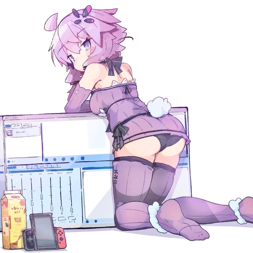 yuzuki yukari (vocaloid and 1 more) drawn by demusato_(udmp)