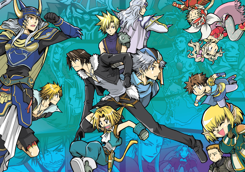 cloud strife, sephiroth, terra branford, squall leonhart, zidane tribal, and 18 more (final fantasy and 13 more) drawn by beshiexe