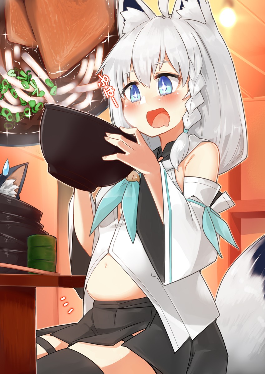 shirakami fubuki (hololive and 1 more) drawn by harry_(namayake)