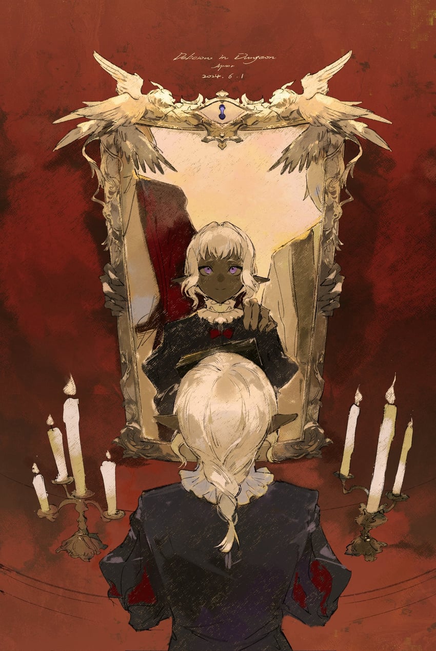 thistle, delgal, and yaad (dungeon meshi) drawn by mei_ren