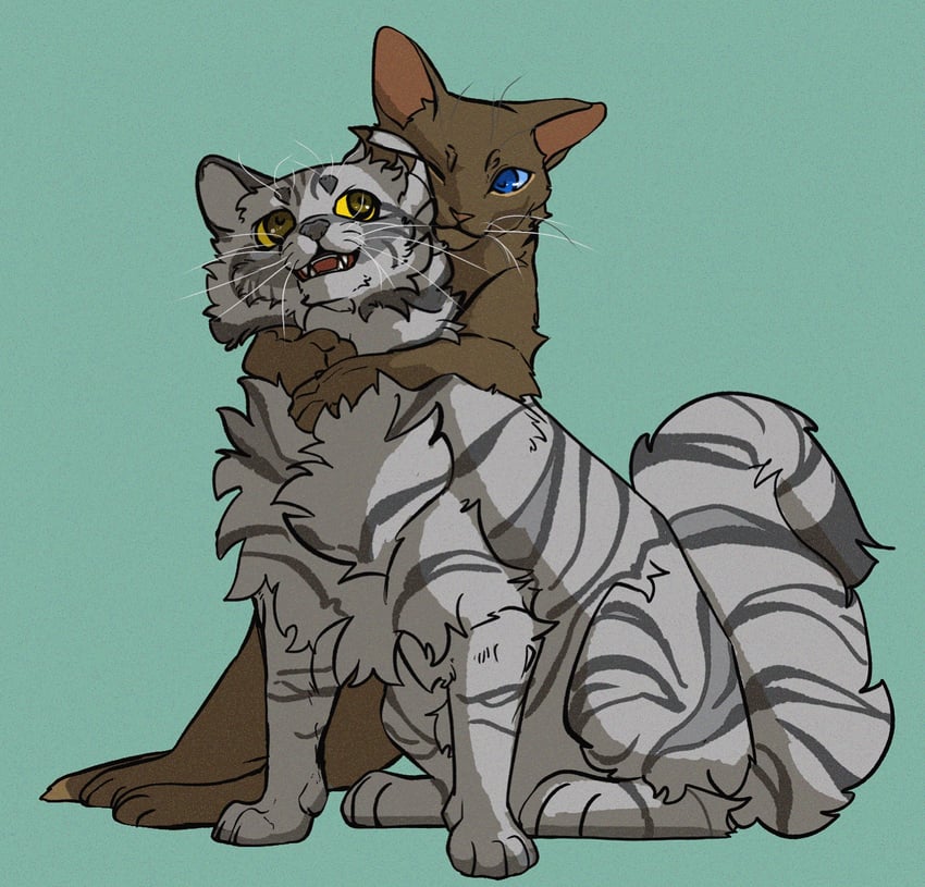 bumblestripe and briarlight (warrior cats and 1 more) drawn by fugu_(fugusunburst55)