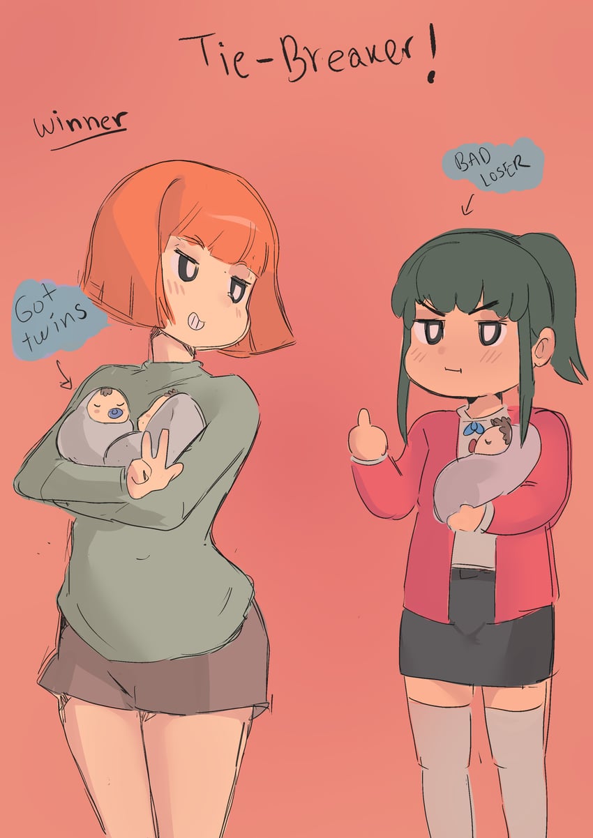 mother and girlfriend (mcdonald's and 1 more) drawn by cafin
