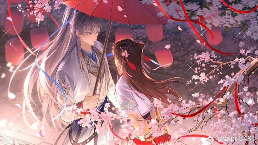 protagonist and xavier (love and deepspace) drawn by pupu_yuanwei_pu_pu