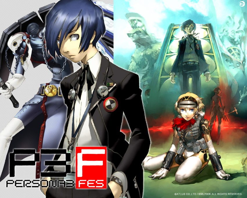 yuuki makoto, aigis, thanatos, metis, and psyche (persona and 2 more) drawn by soejima_shigenori