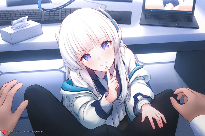 sensei and noa (blue archive) drawn by tanatonkub