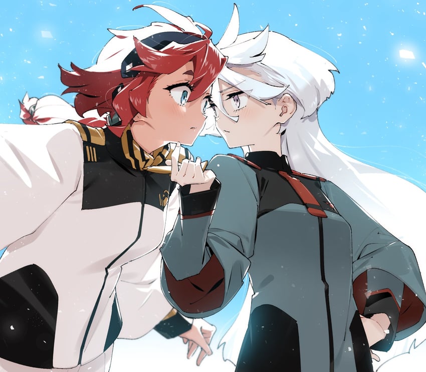 suletta mercury and miorine rembran (gundam and 1 more) drawn by minakata_sunao