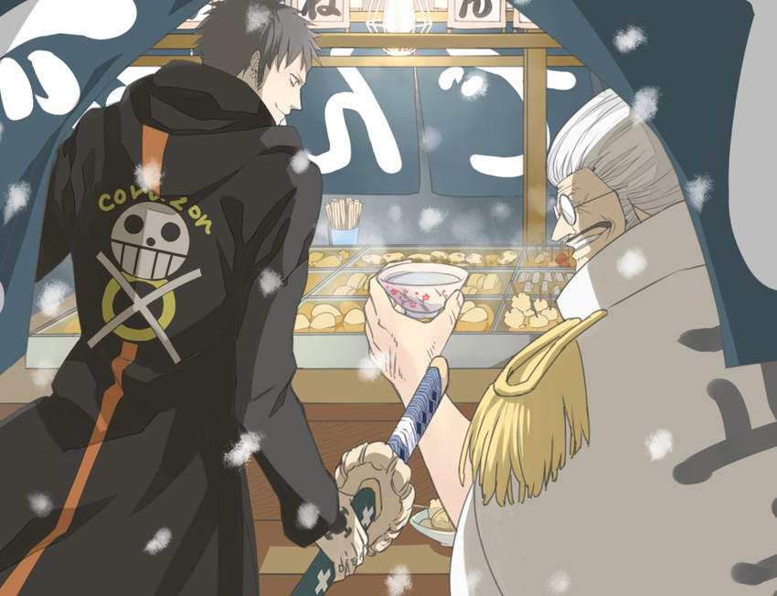 trafalgar law and sengoku (one piece) drawn by kano_(tbn76594)