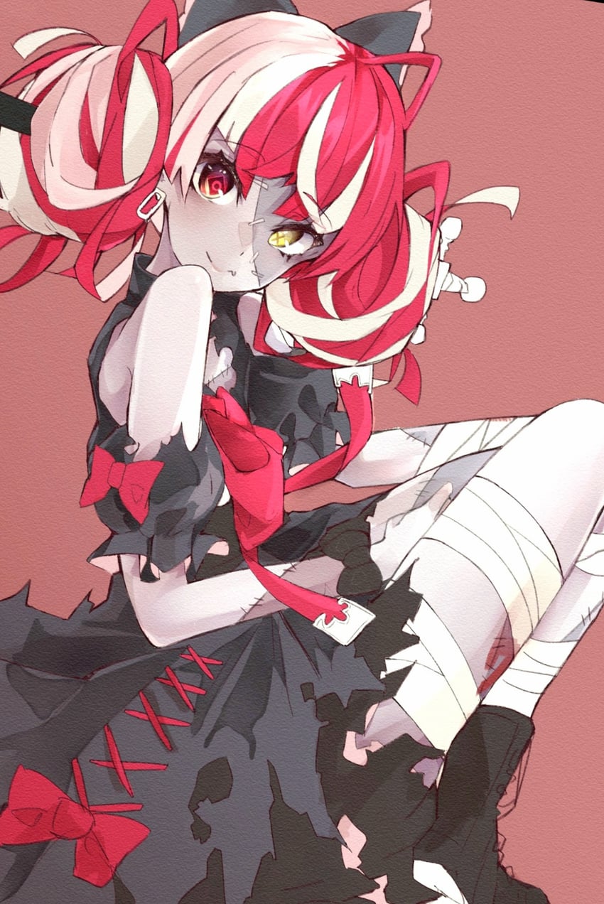 kureiji ollie (hololive and 1 more) drawn by techi_(siro-white_0803)