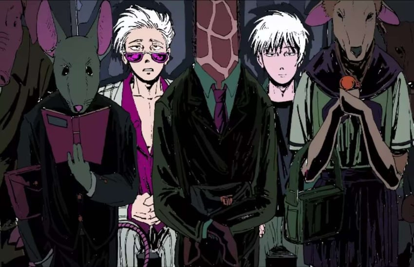 akagi shigeru and hirayama yukio (fukumoto mahjong and 1 more) drawn by nanji_yuan_zhumin