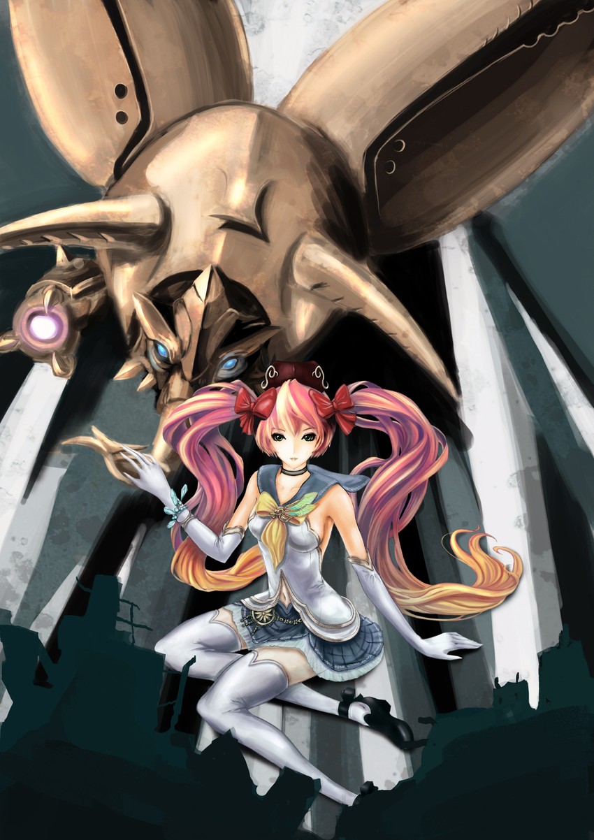 reco and kiniro (mushihime-sama and 1 more) drawn by rakuhei
