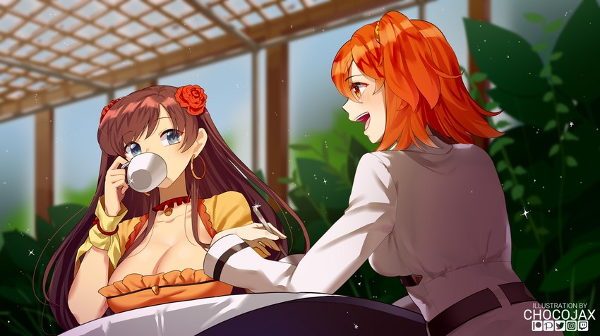 fujimaru ritsuka and mata hari (fate and 1 more) drawn by chocojax