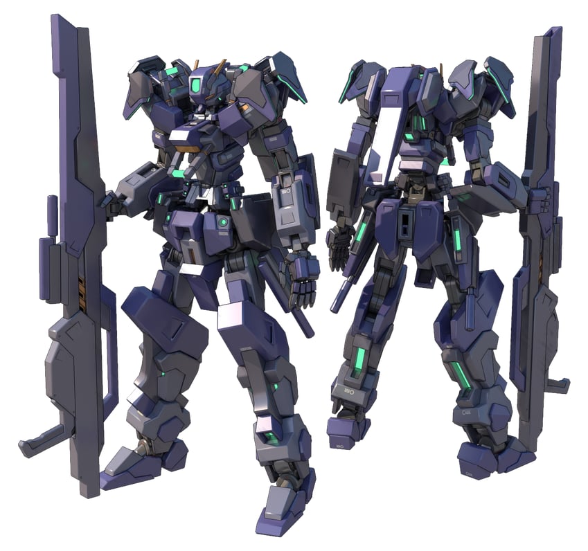 gundam rhongomiant (original and 1 more) drawn by arcwalde_(artist)