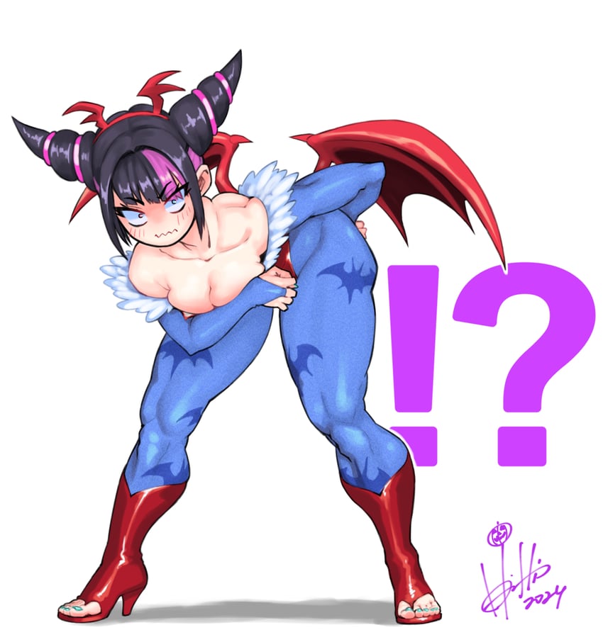 han juri and lilith (street fighter and 1 more) drawn by hori_shin