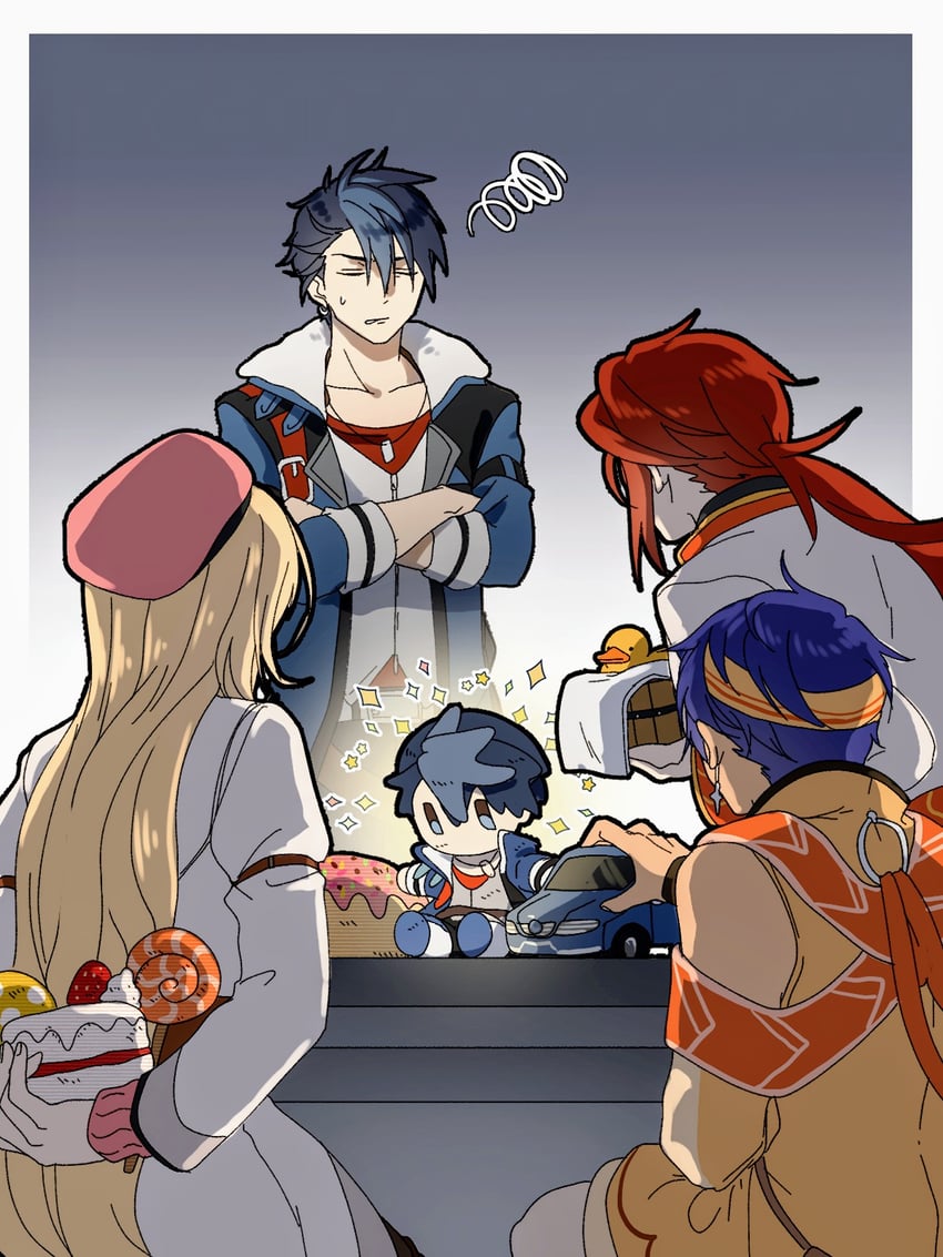 agnes claudel, van arkride, aaron wei, and feri al-fayed (eiyuu densetsu and 2 more) drawn by mikamikiseki