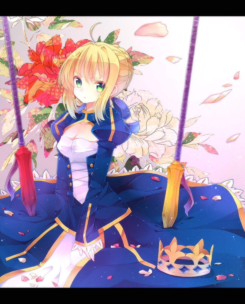 artoria pendragon and saber (fate and 1 more) drawn by ajuvyrvosjfj