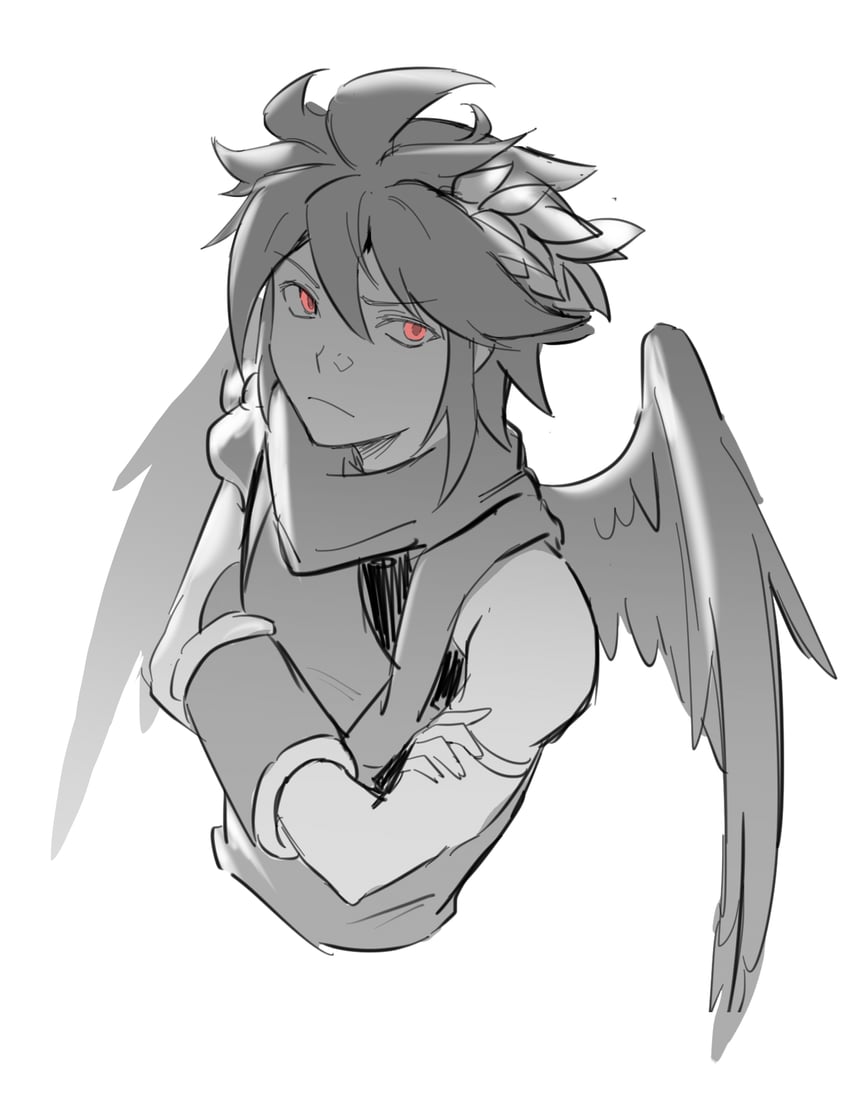 dark pit (kid icarus and 1 more) drawn by shiba_(manbai_cnm)