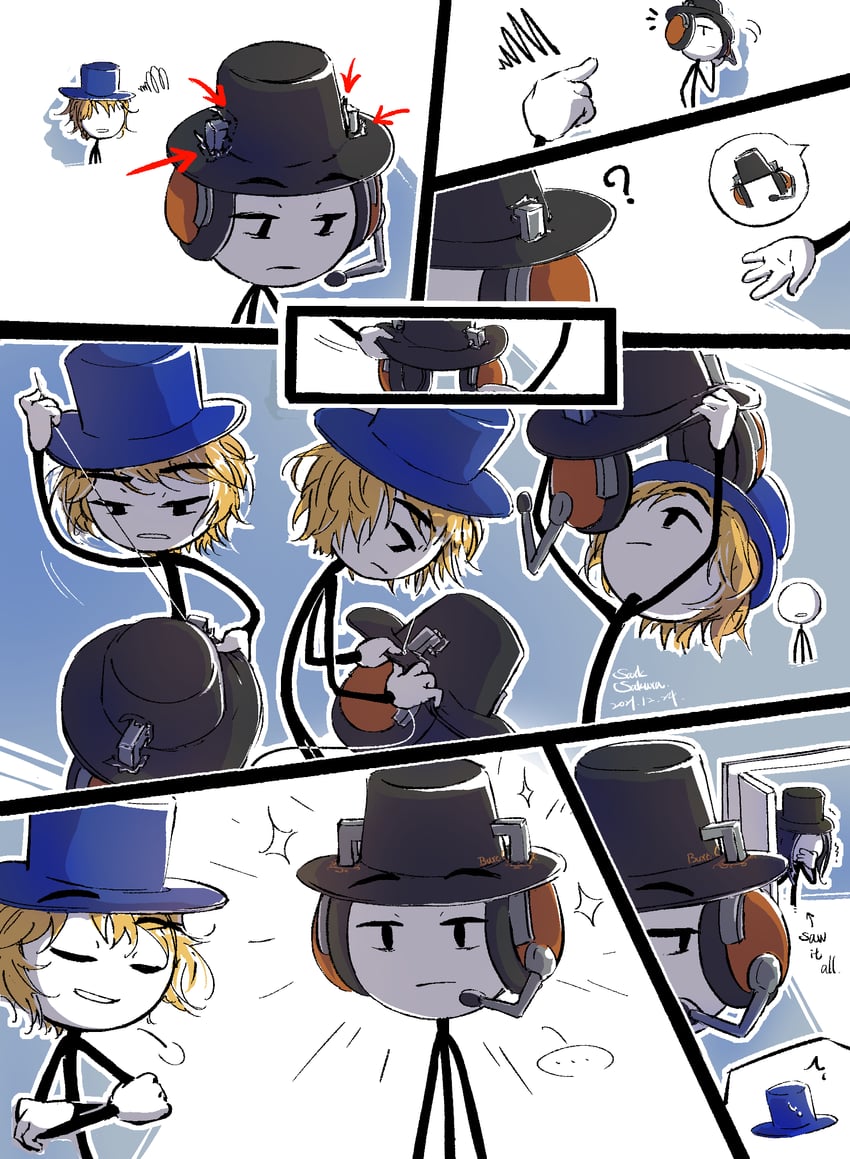 sven svensson, burt curtis, and carol cross (henry stickmin) drawn by sarksakura