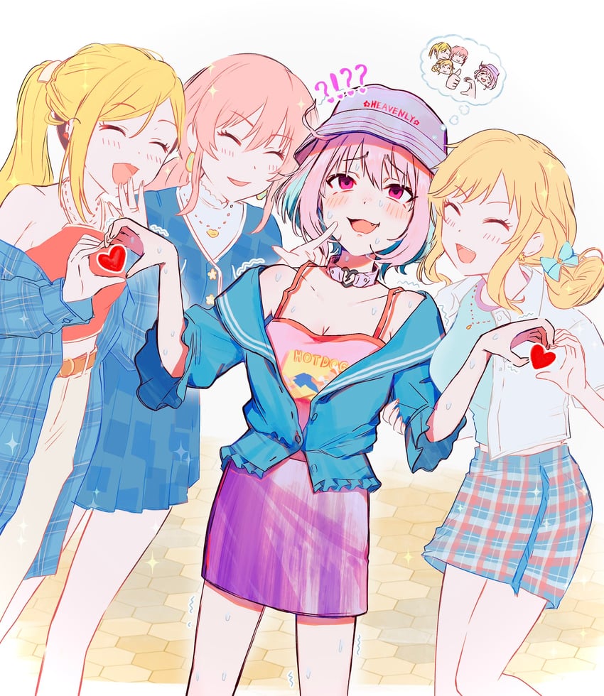 yumemi riamu, jougasaki mika, ohtsuki yui, and fujimoto rina (idolmaster and 2 more) drawn by hamachamu