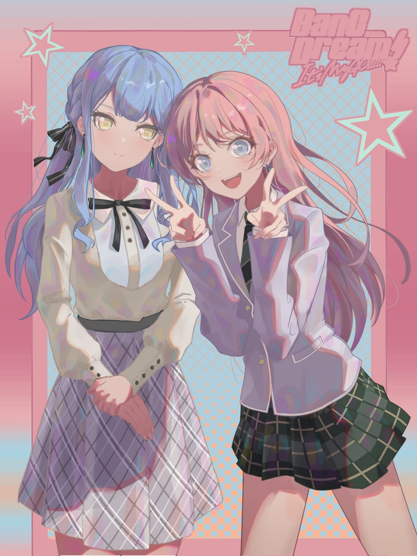 chihaya anon and togawa sakiko (bang dream! and 1 more) drawn by misaki_(xxxhackerxxxxx)