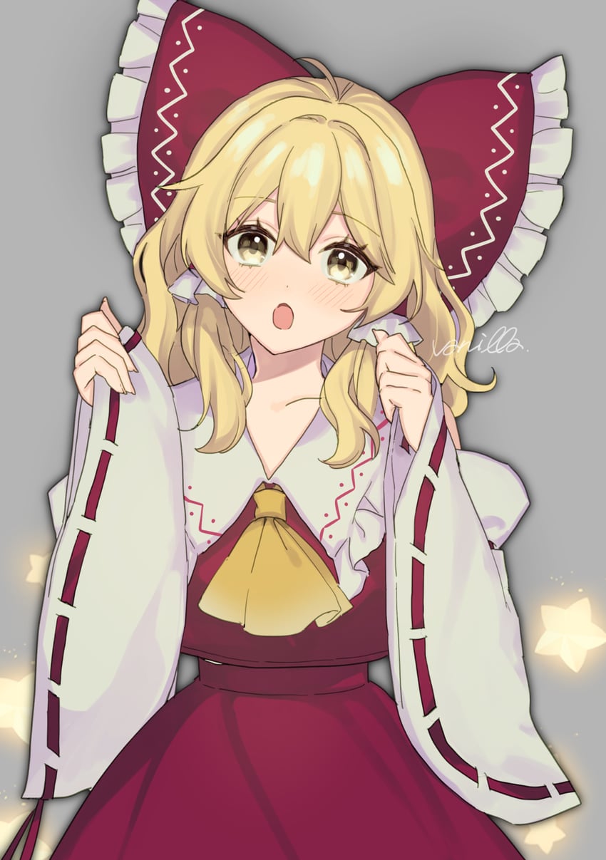 hakurei reimu and kirisame marisa (touhou) drawn by vanilla_(miotanntann)