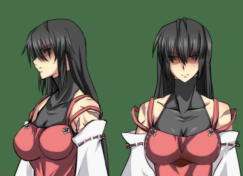 sendai hakurei no miko (original and 2 more) drawn by yagami_(mukage)