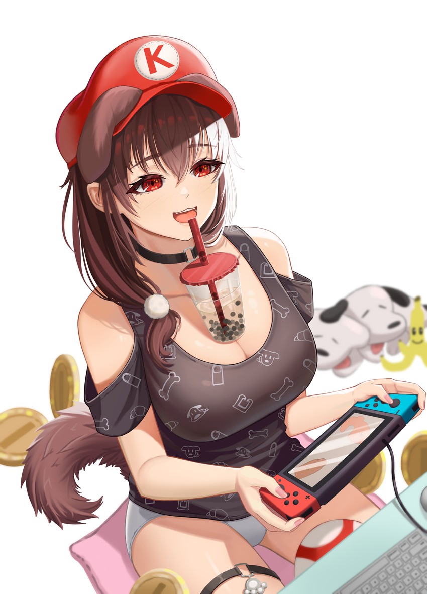 inugami korone, hoso-inu, and futo-inu (hololive) drawn by bangom_r