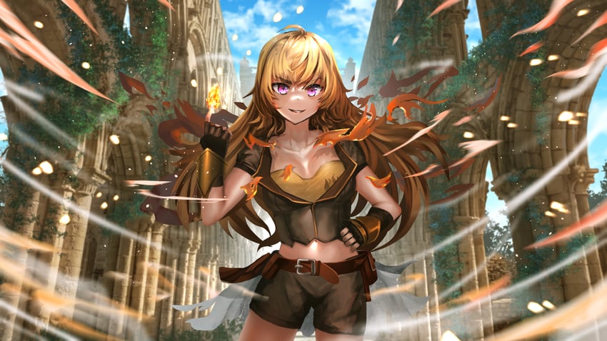 yang xiao long (rwby) drawn by advarcher