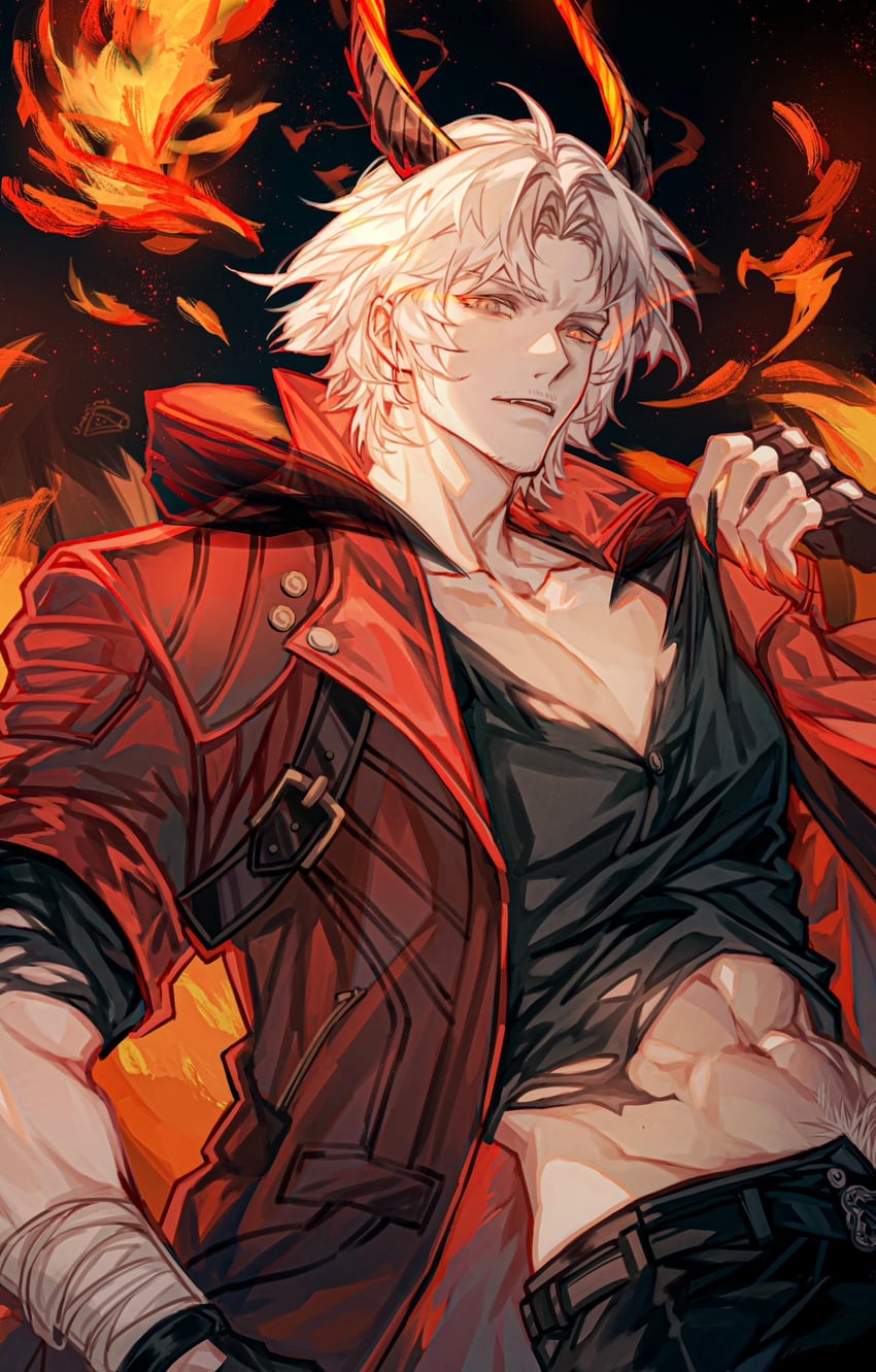 dante (devil may cry and 1 more) drawn by lolvivianli