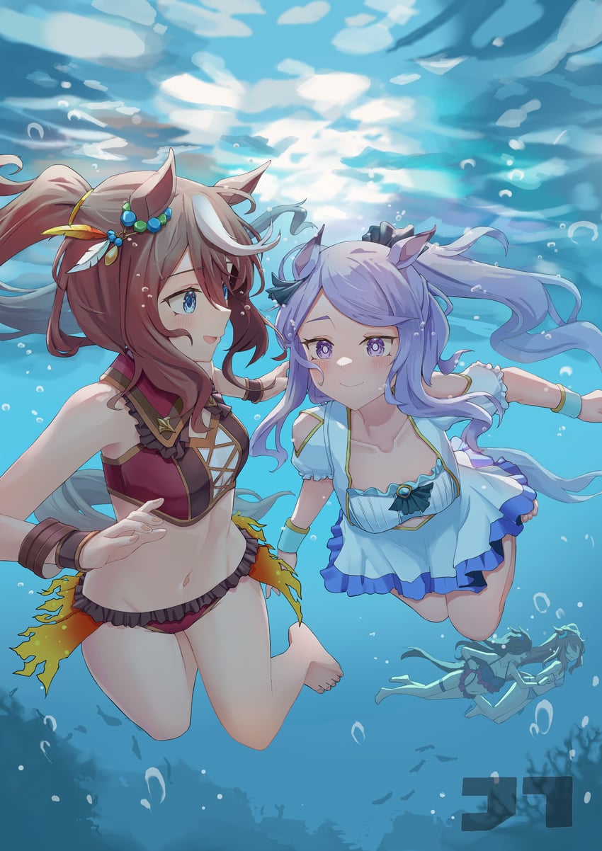 rice shower, mihono bourbon, mejiro mcqueen, and tokai teio (umamusume) drawn by jtleeklm