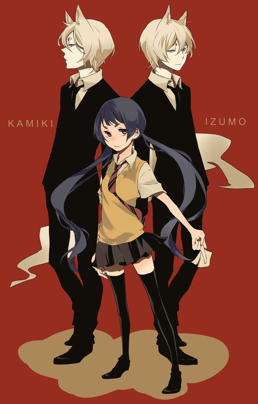 kamiki izumo and byakko (ao no exorcist) drawn by mochizuki_kei