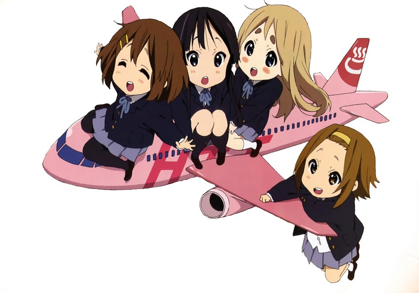 akiyama mio, hirasawa yui, tainaka ritsu, and kotobuki tsumugi (k-on!) drawn by qplus
