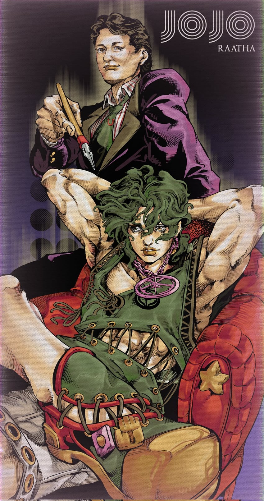 araki hirohiko (original and 1 more) drawn by raatha2909