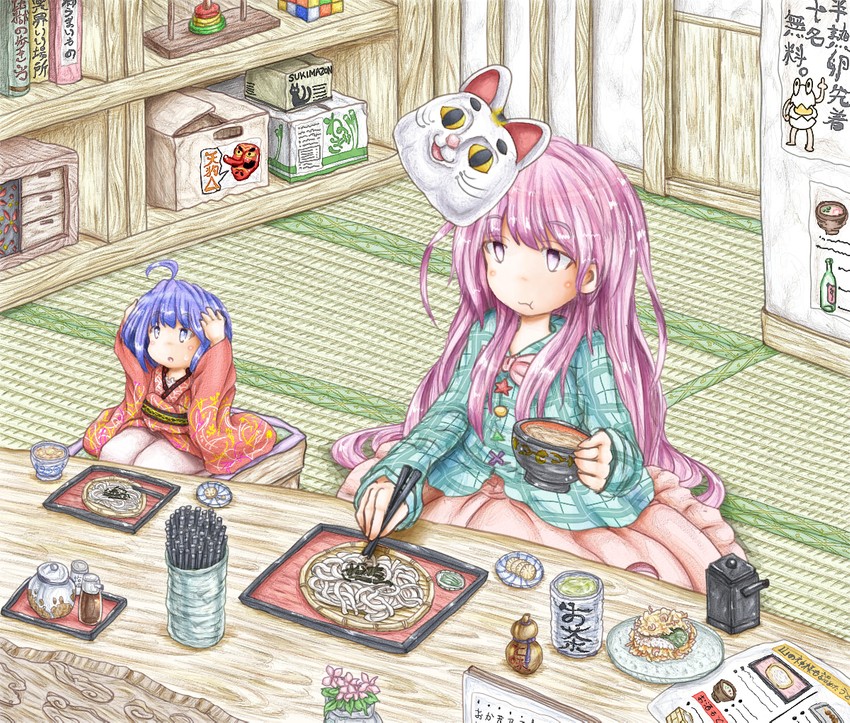 hata no kokoro and sukuna shinmyoumaru (touhou) drawn by ys_(ytoskyoku-57)