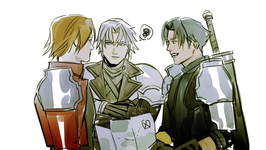 sephiroth, genesis rhapsodos, and angeal hewley (final fantasy and 2 more) drawn by newb_ff7r