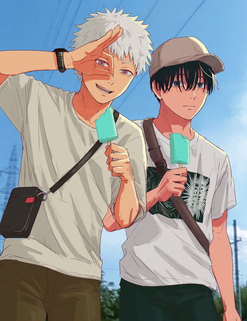 indou hikaru and tsujinaka yoshiki (hikaru ga shinda natsu) drawn by shkshnk