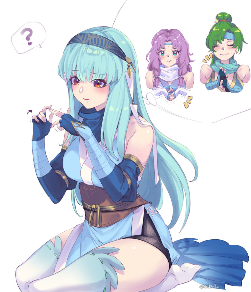 lyn, ninian, and florina (fire emblem and 2 more) drawn by ritence
