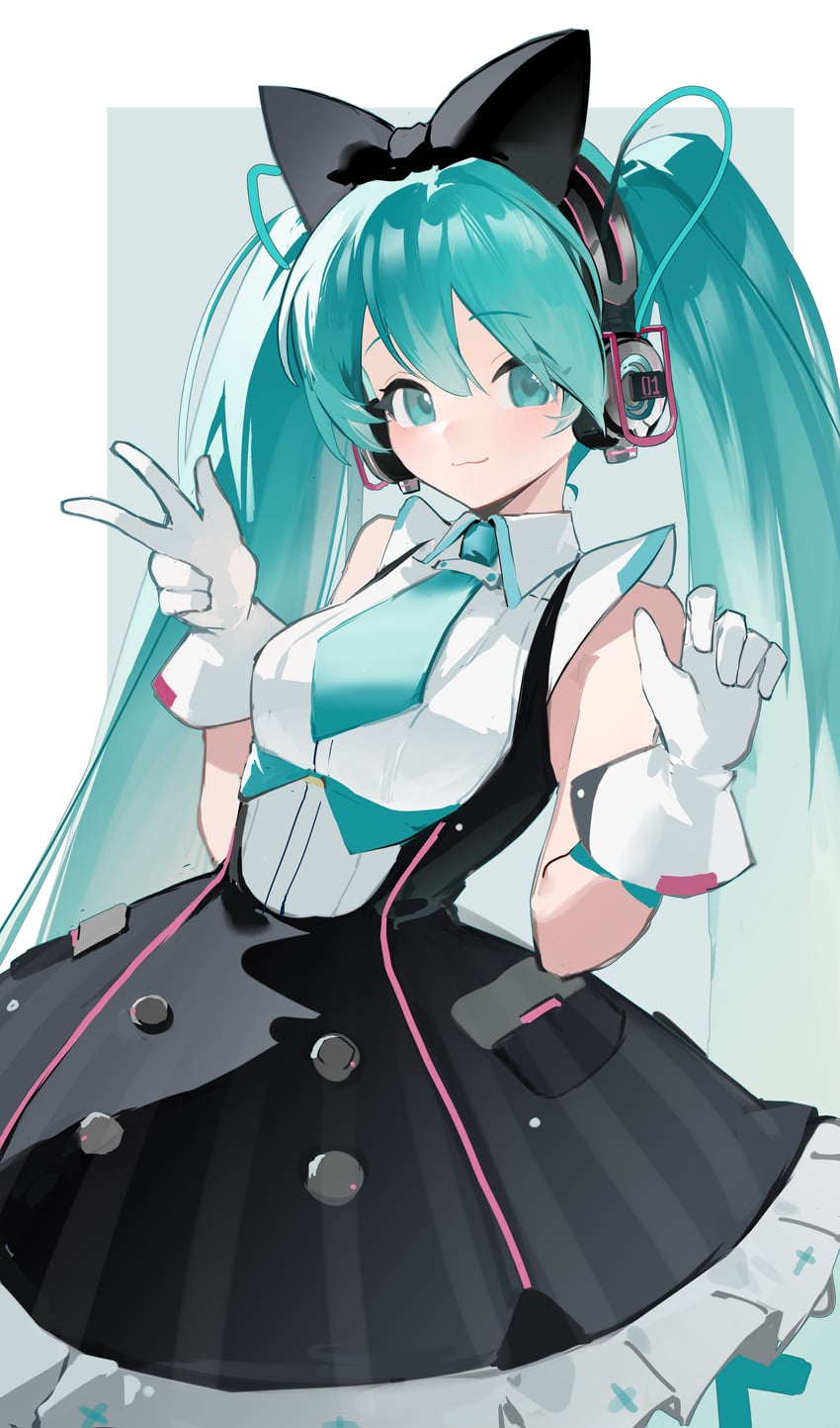 hatsune miku and magical mirai miku (vocaloid and 1 more) drawn by jiu_ye_sang