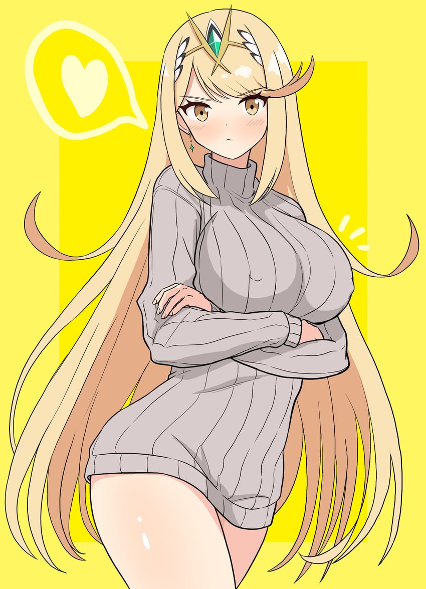 mythra (xenoblade chronicles and 1 more) drawn by yoshikirino