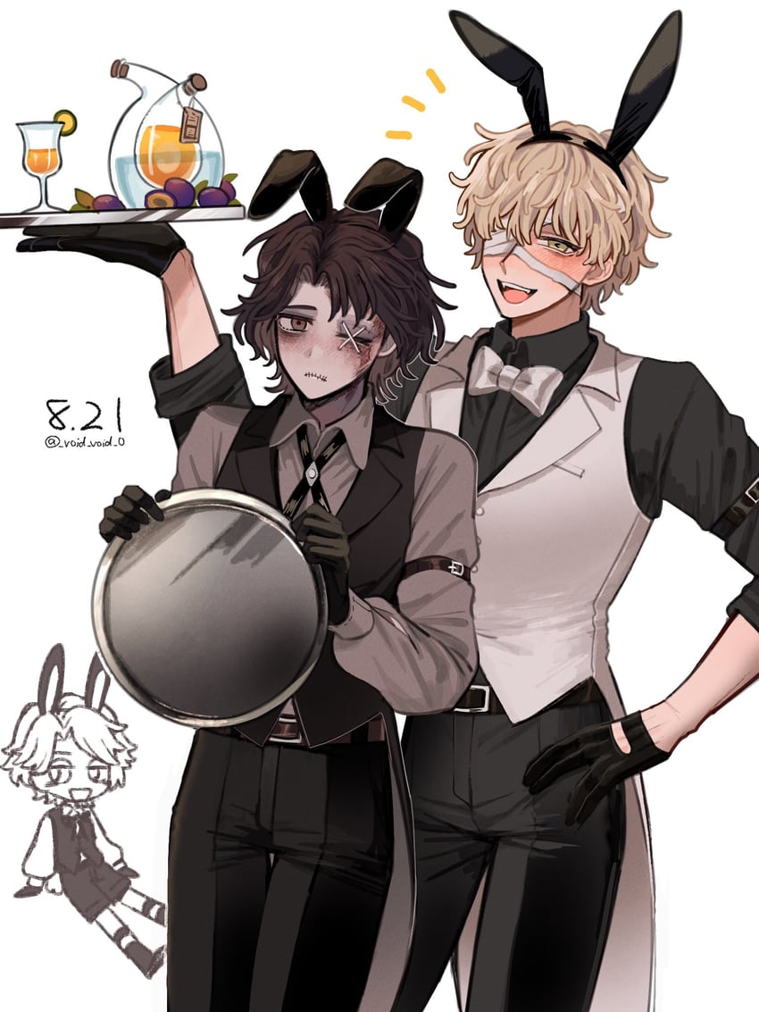 florian brand, matthias czernin, and louis (identity v) drawn by tendenbarabara