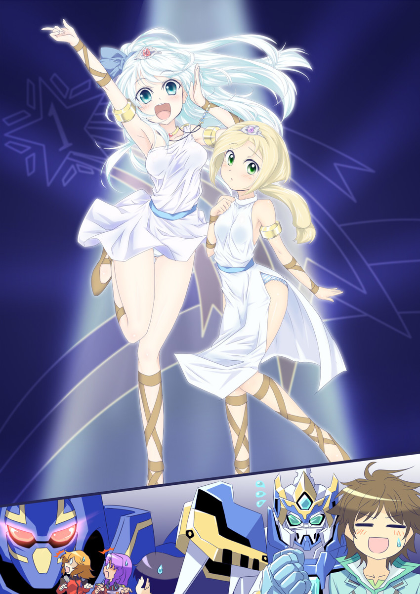 gorg, ram hoa, amano hikaru, tagami yuu, falsaber, and 3 more (gundam and 7 more) drawn by yakisoba_(kaz2113)