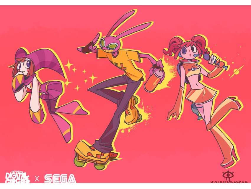 pomni, jax, ragatha, ulala, beat, and 1 more (the amazing digital circus and 4 more) drawn by keepervisions