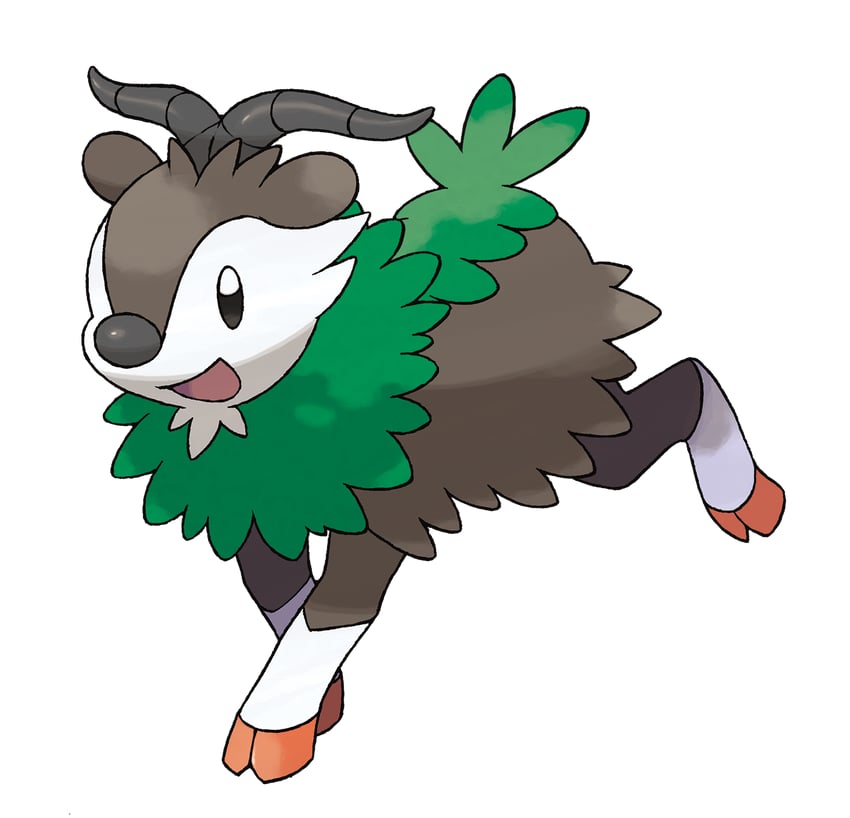 skiddo (pokemon and 1 more) drawn by sugimori_ken