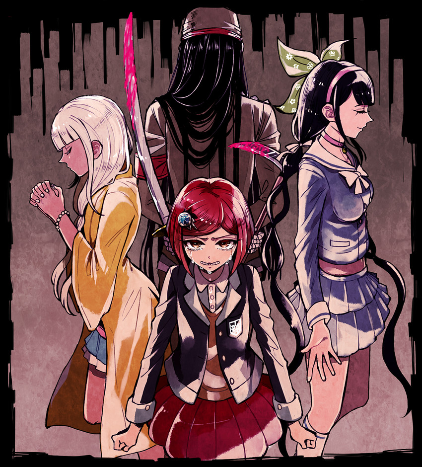 yumeno himiko, yonaga angie, chabashira tenko, and shinguji korekiyo (danganronpa and 1 more) drawn by yyy246