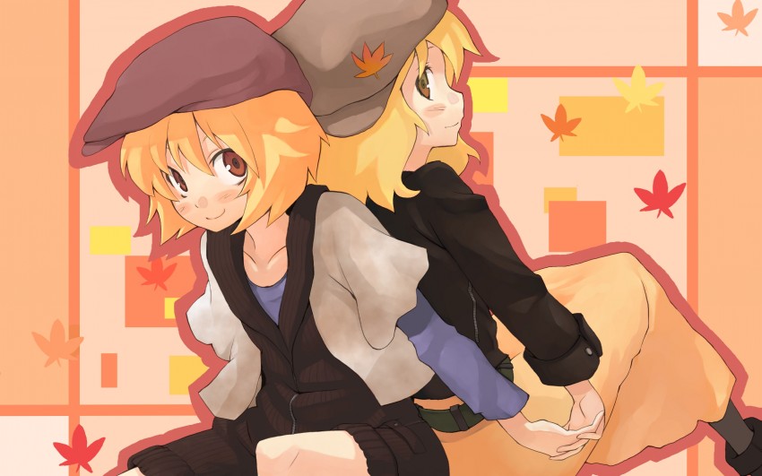 aki minoriko and aki shizuha (touhou) drawn by morino_hon
