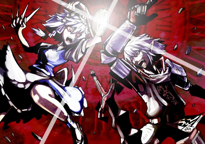 izayoi sakuya and buront (touhou and 3 more) drawn by fifiruu