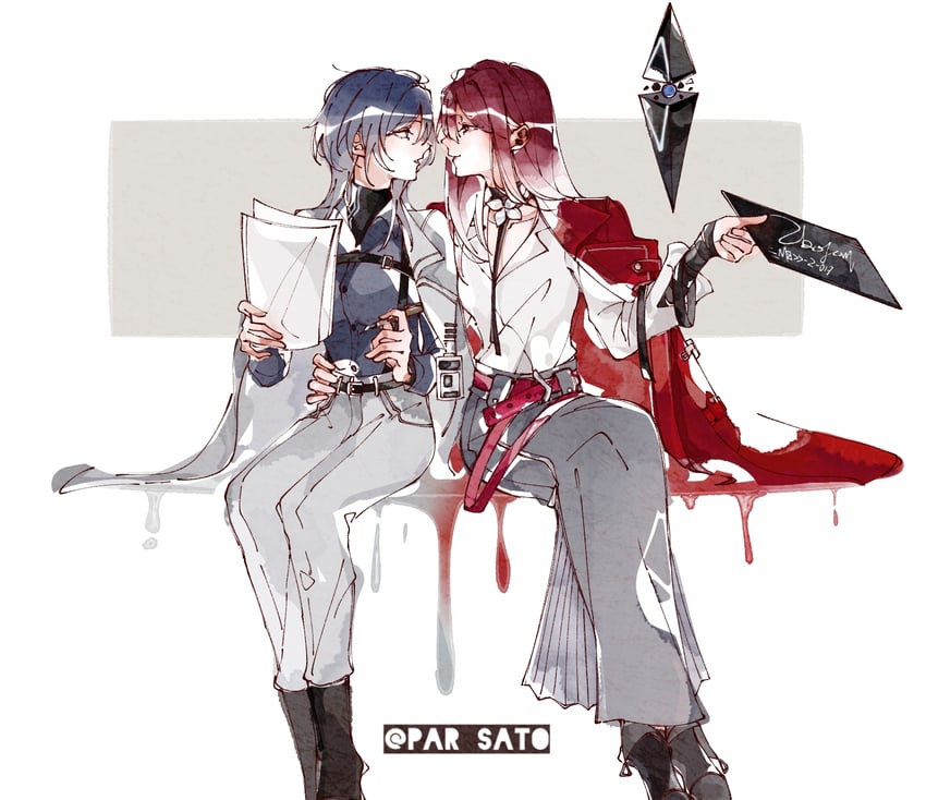 chief, female chief, and shalom (path to nowhere) drawn by par_sato