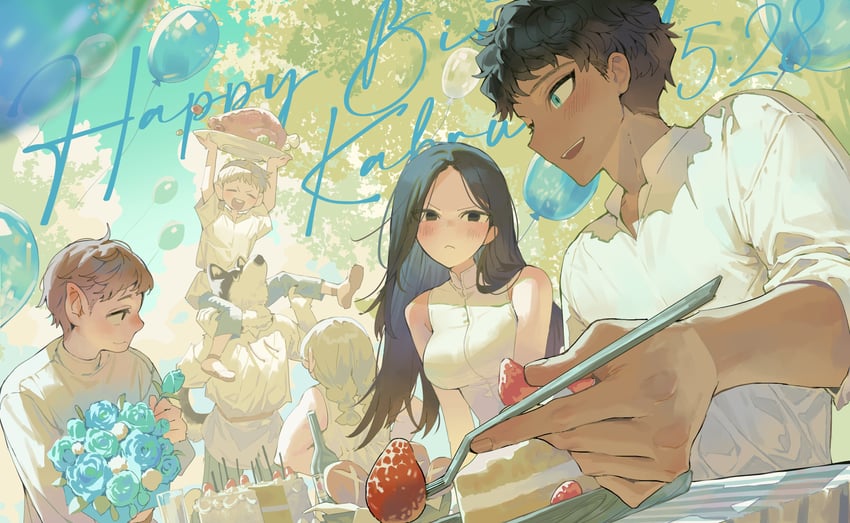 kabru, mickbell tomas, kuro, rin, holm kranom, and 1 more (dungeon meshi) drawn by maratang