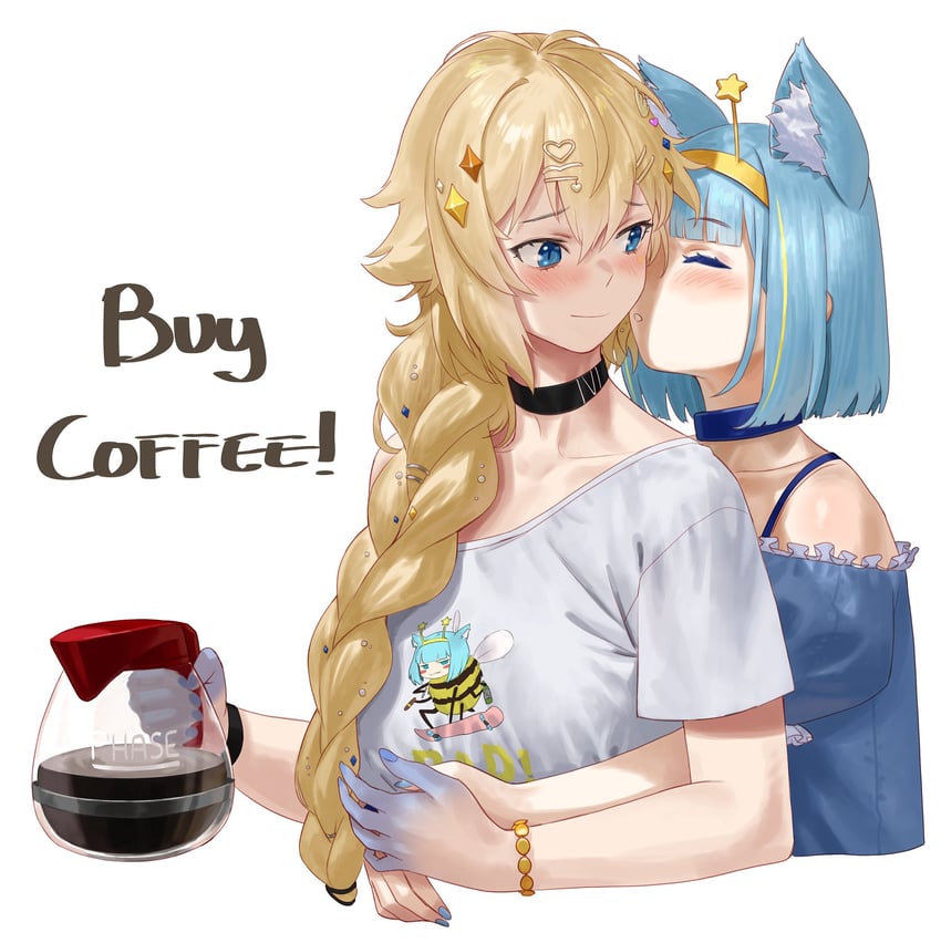 kaneko lumi and jelly hoshiumi (phase connect) drawn by agemmata