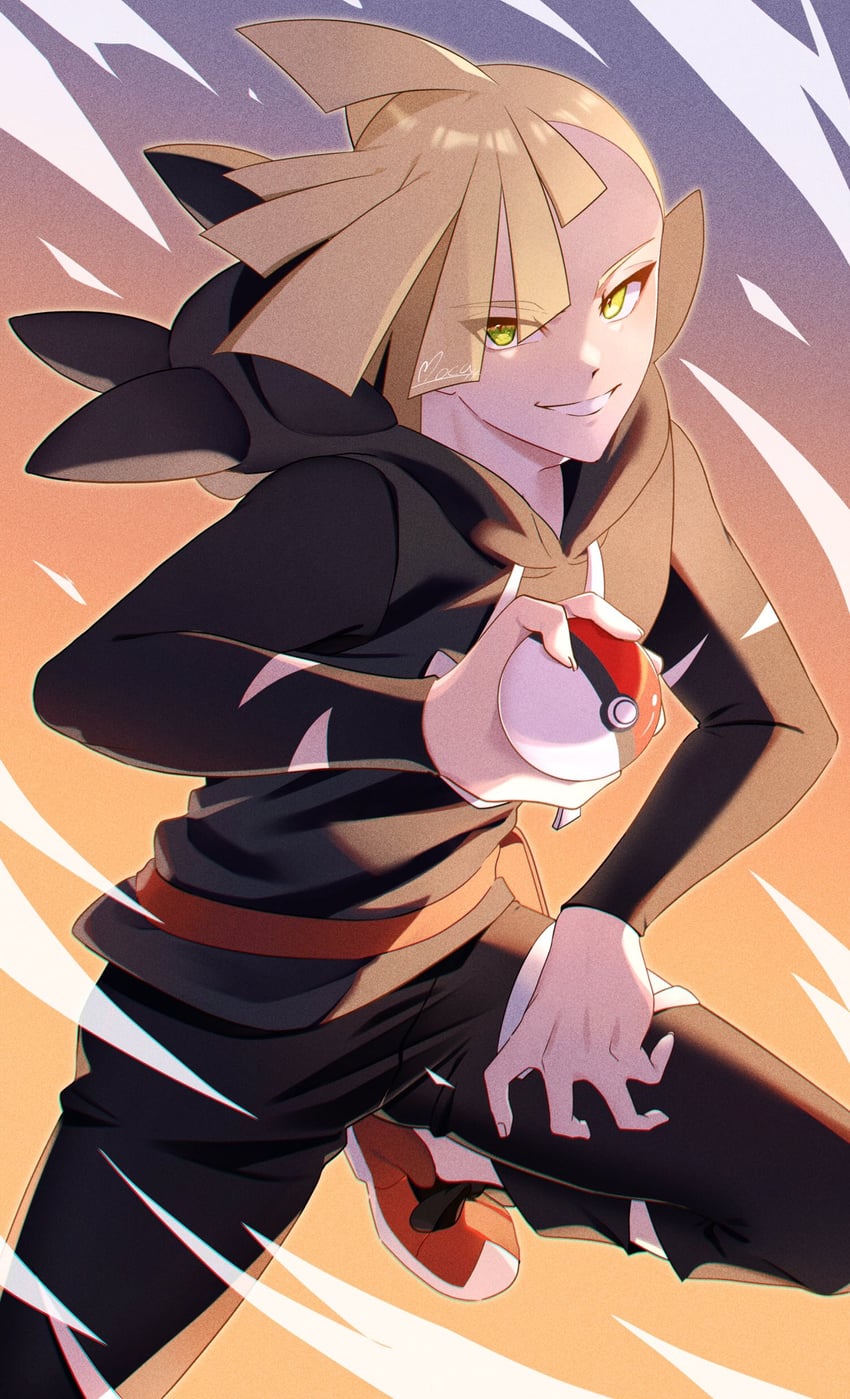 gladion (pokemon and 1 more) drawn by mocacoffee_1001