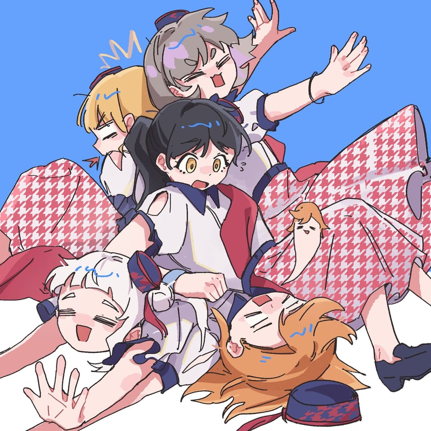 shibuya kanon, heanna sumire, tang keke, arashi chisato, and hazuki ren (love live! and 1 more) drawn by kawa_(chuan_kawa_)